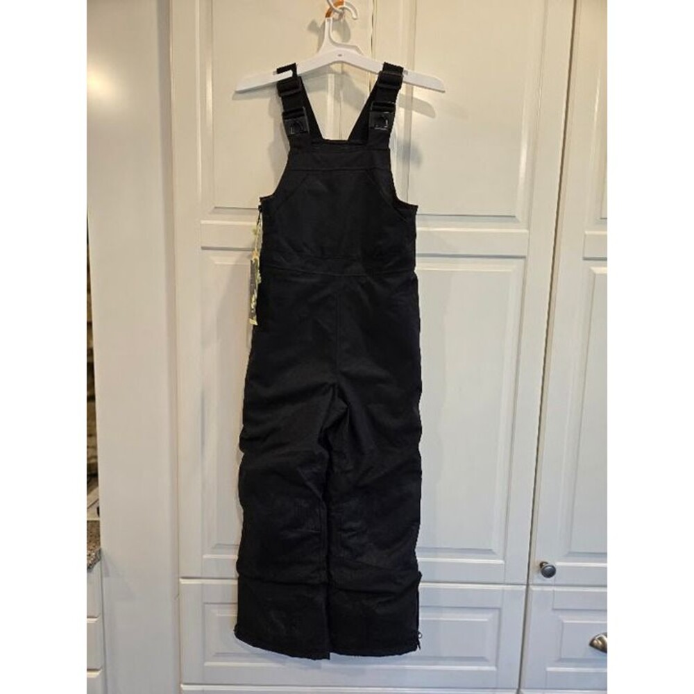 All in Motion Kids Black Snow Bib Pants - Girls or Boys SMALL Size 6/7  NEW